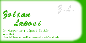 zoltan laposi business card