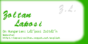 zoltan laposi business card